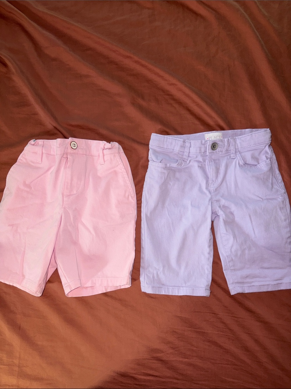 Kids Pink and Light Purple Cotton Shorts - by crown and Ivy and children’s place